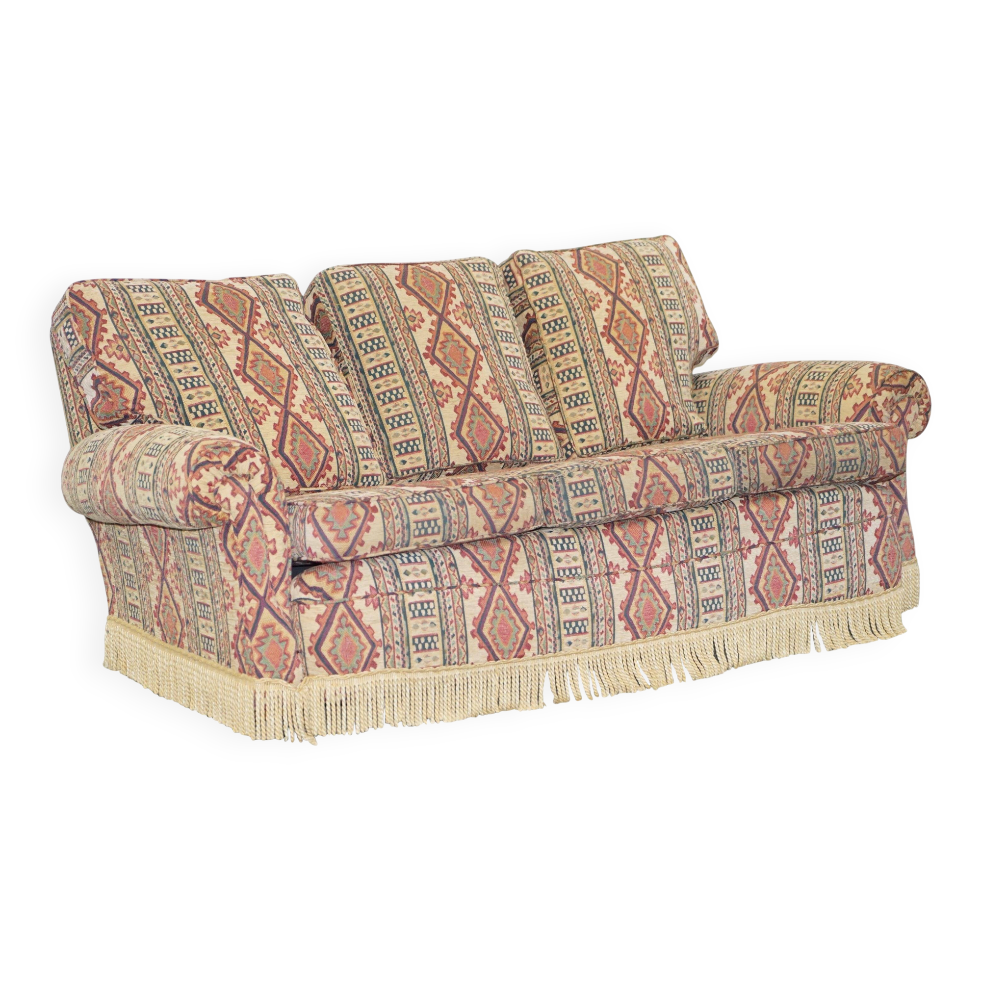 Art Deco style upholstered Kilim sofa