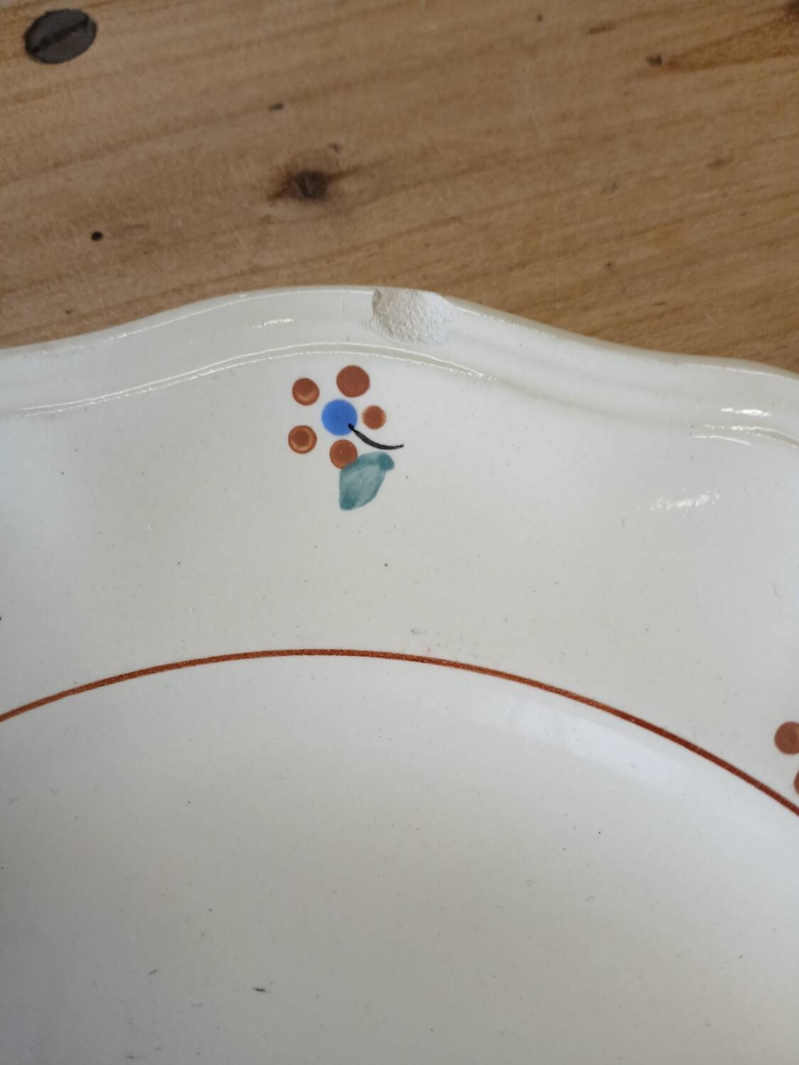 9 old flat plates Digoin Sarreguemines