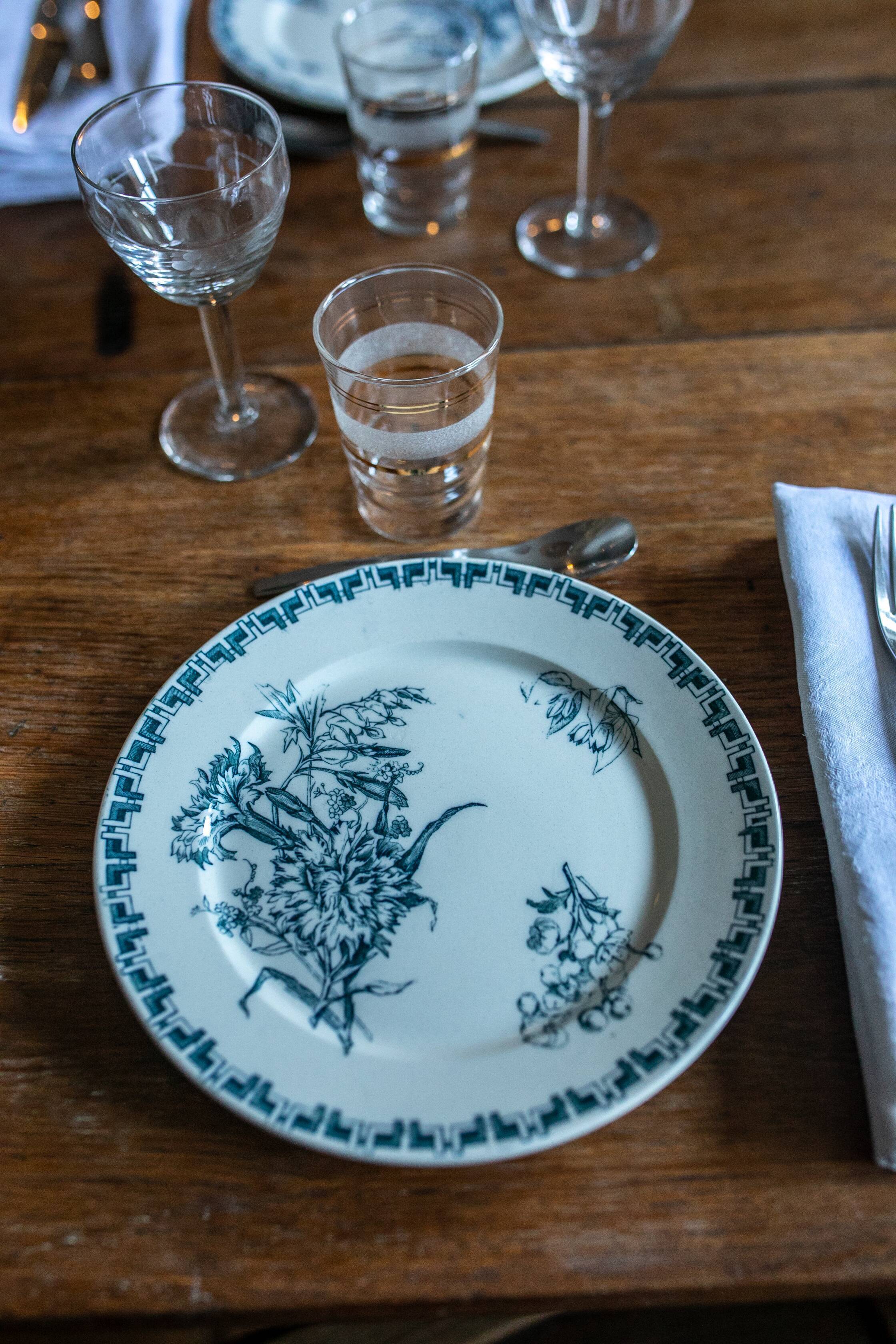Les 6 assiettes sarreguemines