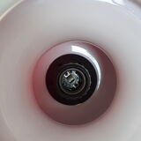 lampshade day lamp suspension glass white opaline vintage red 1970