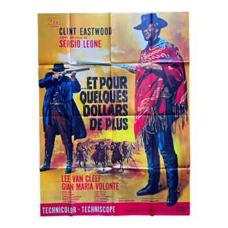 Movie poster "And for a few dollars more" Sergio Leone, Clint Eastwood 120x160cm 1970