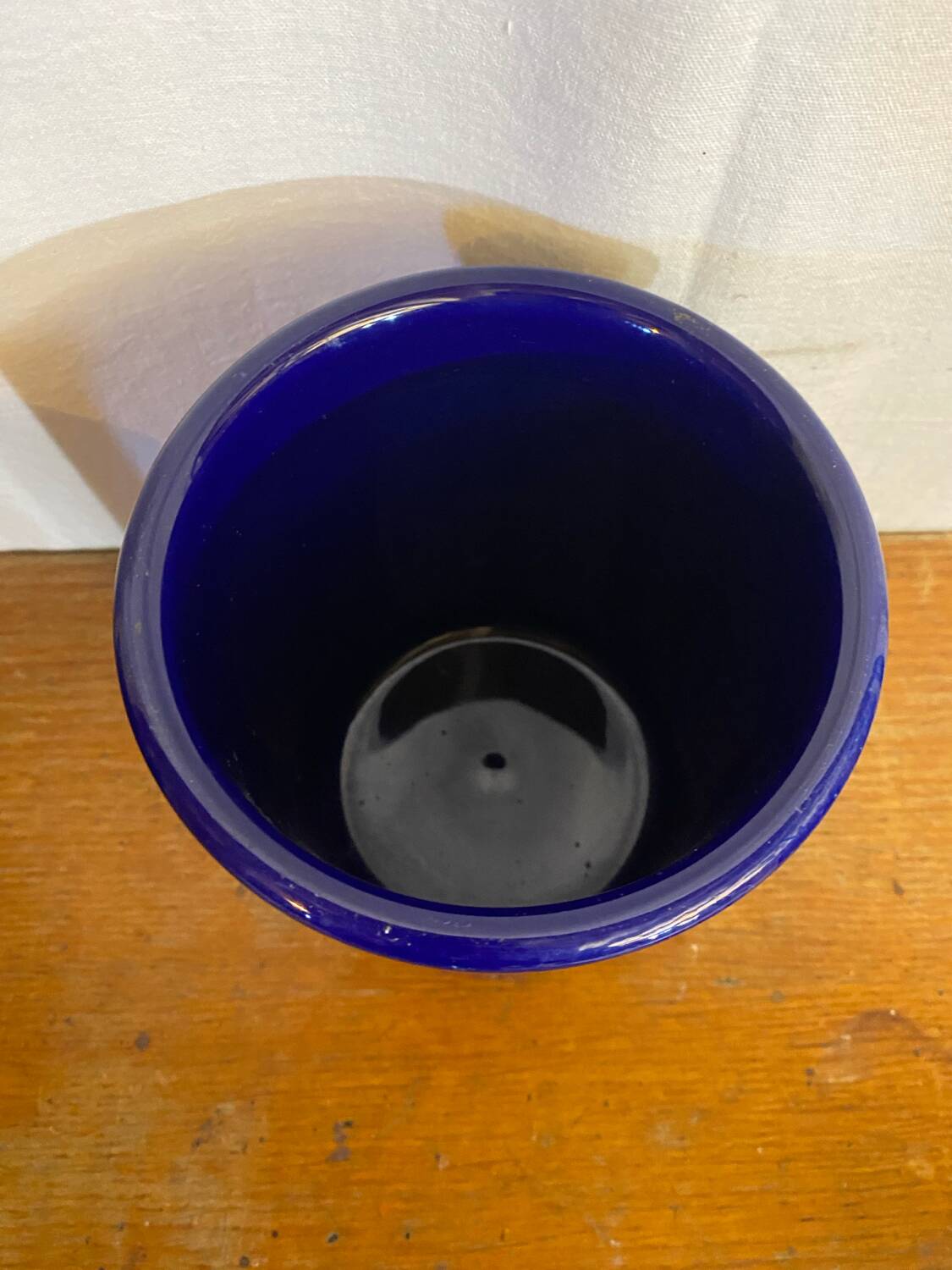 Pair of emile henry blue ceramic coolers vintage tableware