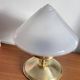 Antique table lamp with pointed glass globe and brass base, antique vintage lighting fixture LAMP-7345