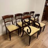 Set of 6 antique mahogany dining chairs