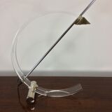 Plexiglas and brass table lamp, Italy 1980