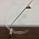 Plexiglas and brass table lamp, Italy 1980