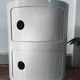 Pair of vintage white/cream Componibili bedside tables - Kartell