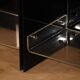 Vintage Space Age bookshelf in black and clear plexiglass – 1970