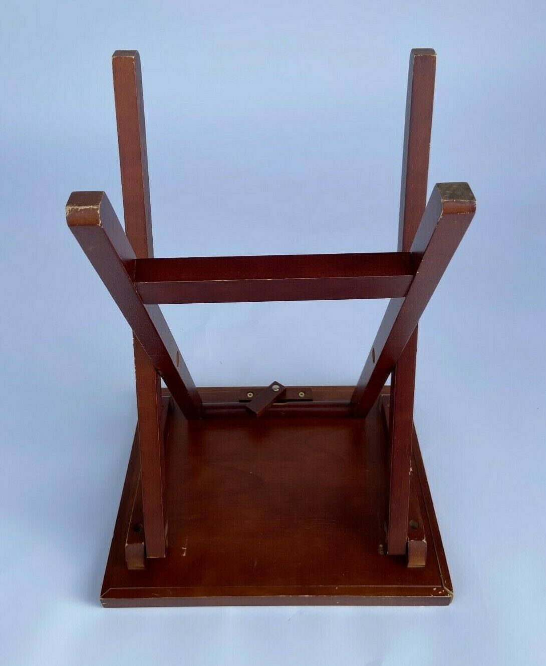 Pair of small wooden folding tables 1970