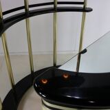 Seventies design dry bar by Harvey Guzzini for Stilglass Donati