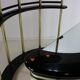 Seventies design dry bar by Harvey Guzzini for Stilglass Donati