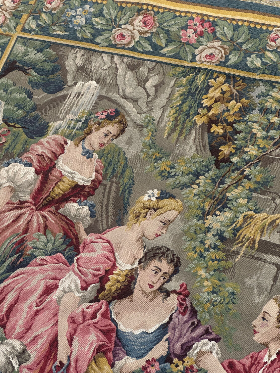 Aubusson-style Jacquard tapestry "Berger Galant"