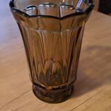 Smoked glass vase from the 70s