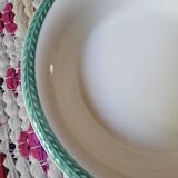 Set of 2 opaque porcelain soup plates