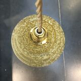 Art deco pendant lamp in yellow Clichy glass