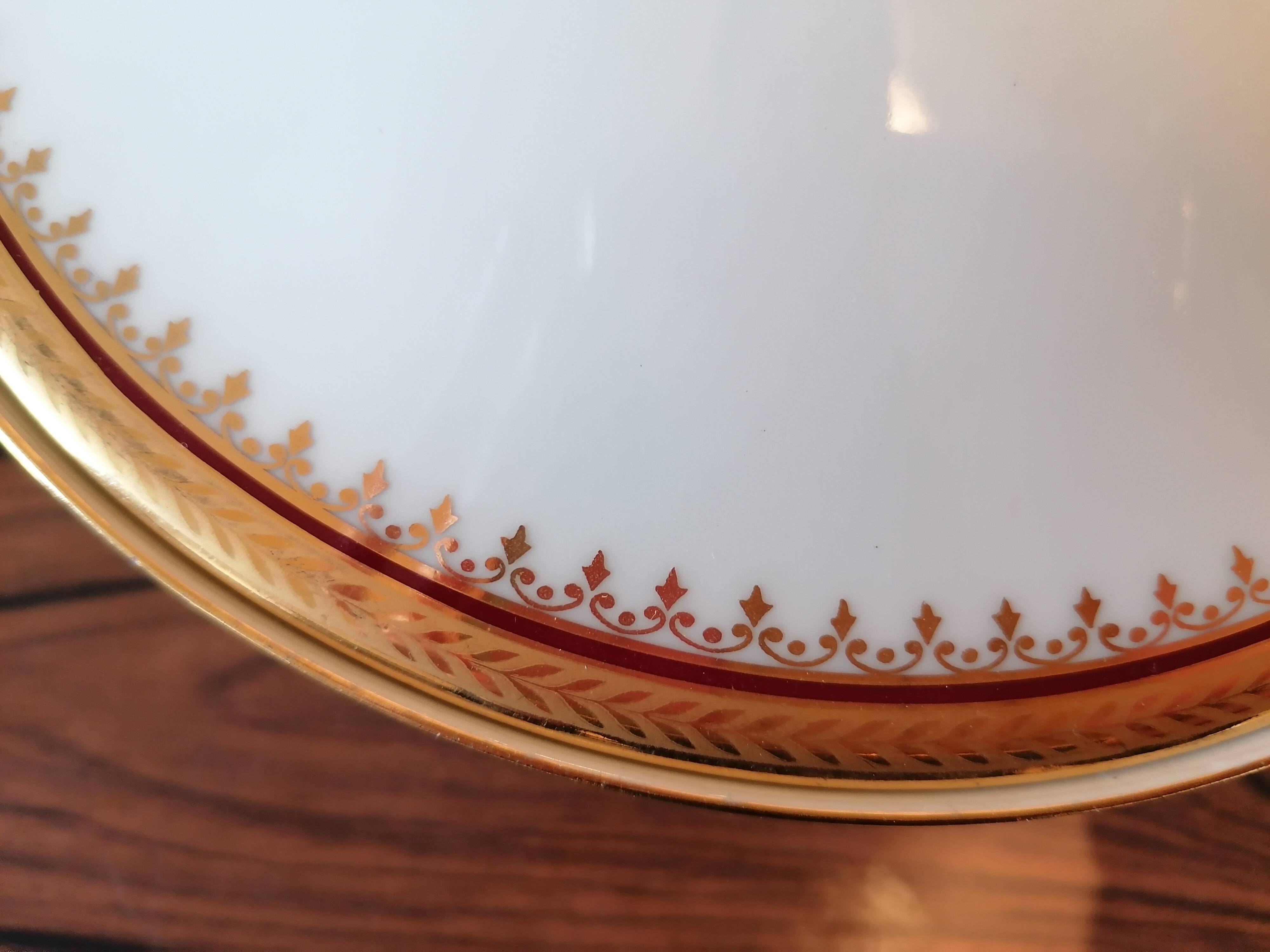 Oval serving dish and soup tureen in Limoges porcelain GDA ("Viviane")