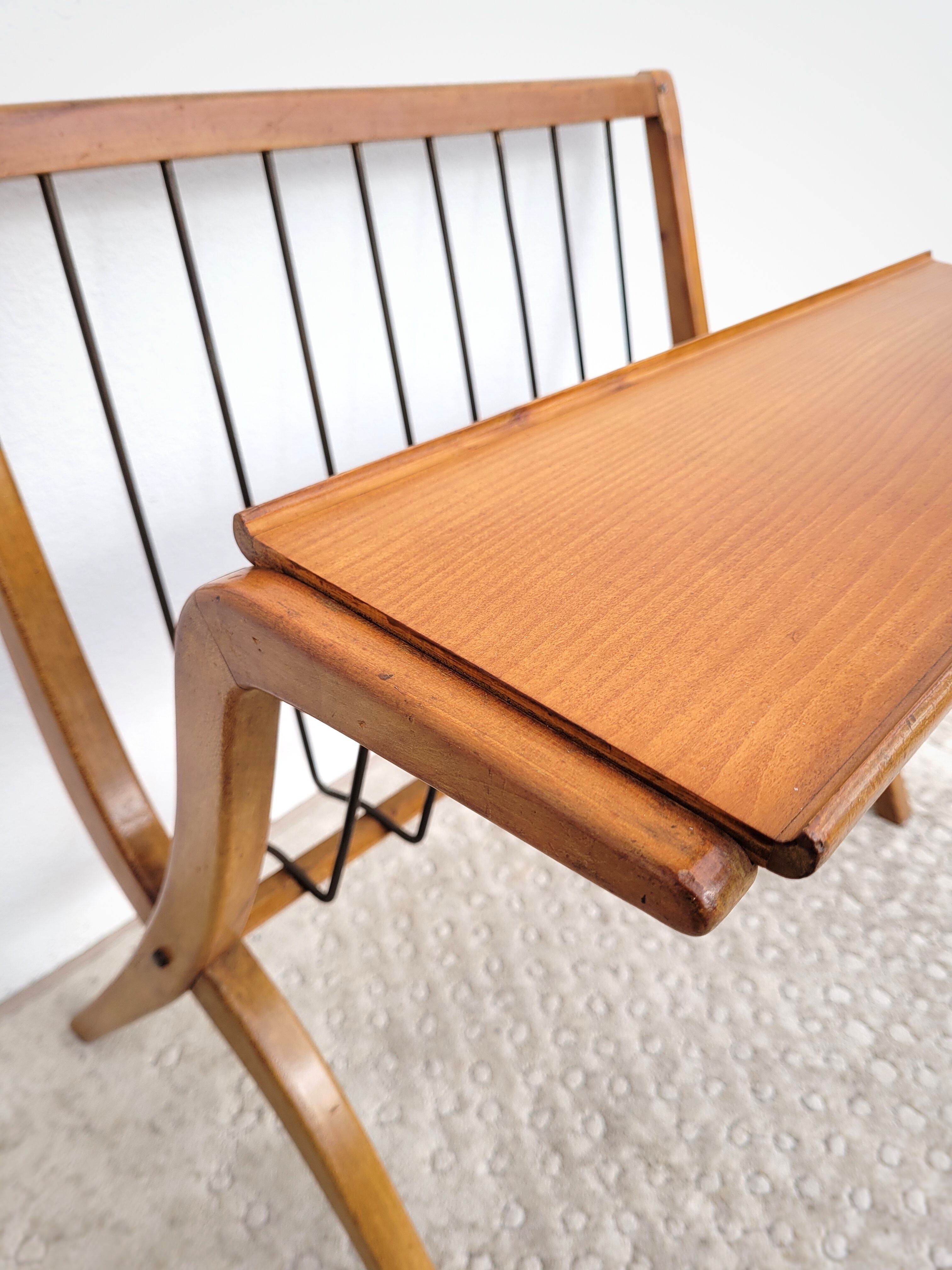 Magazine holder end of sofa 1950