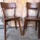 Pair of vintage 60s wooden bistro chairs