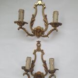 Paire d'appliques murales bougeoir anciennes