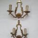 Pair of antique candlestick wall sconces