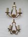 Pair of antique candlestick wall sconces