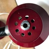 Vintage flexible burgundy metal desk lamp