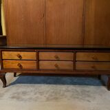 Small vintage low chest of drawers