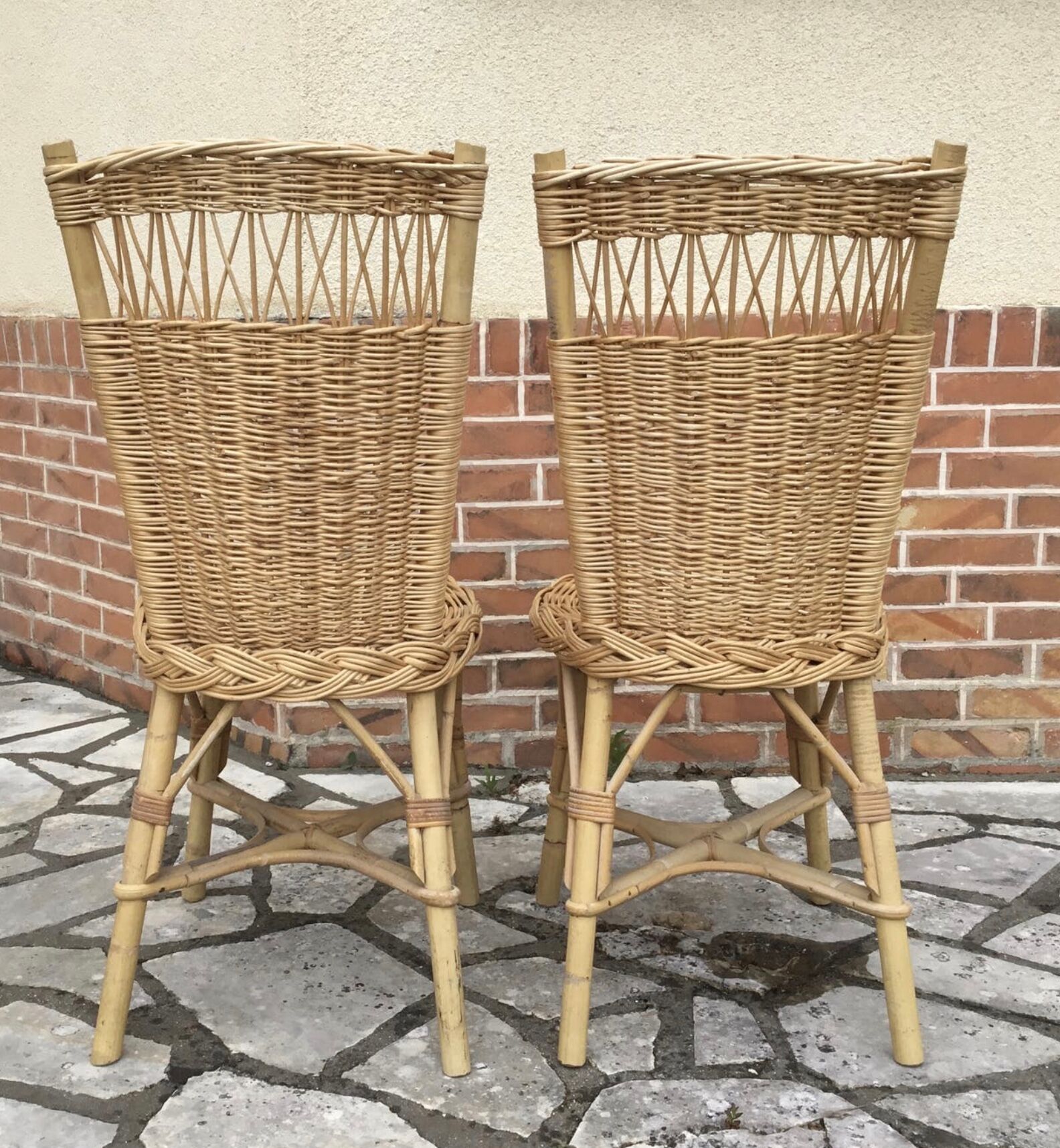 Pair of rattan chairs