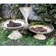 3 jardinières diabolo dont une par Anton Bee design vintage