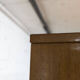 1970 Scandinavian wardrobe with shelves and mirror, 21x126, 2 doors.