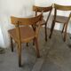 Set de 4 chaises bistrot en bois estampillées Baumann
