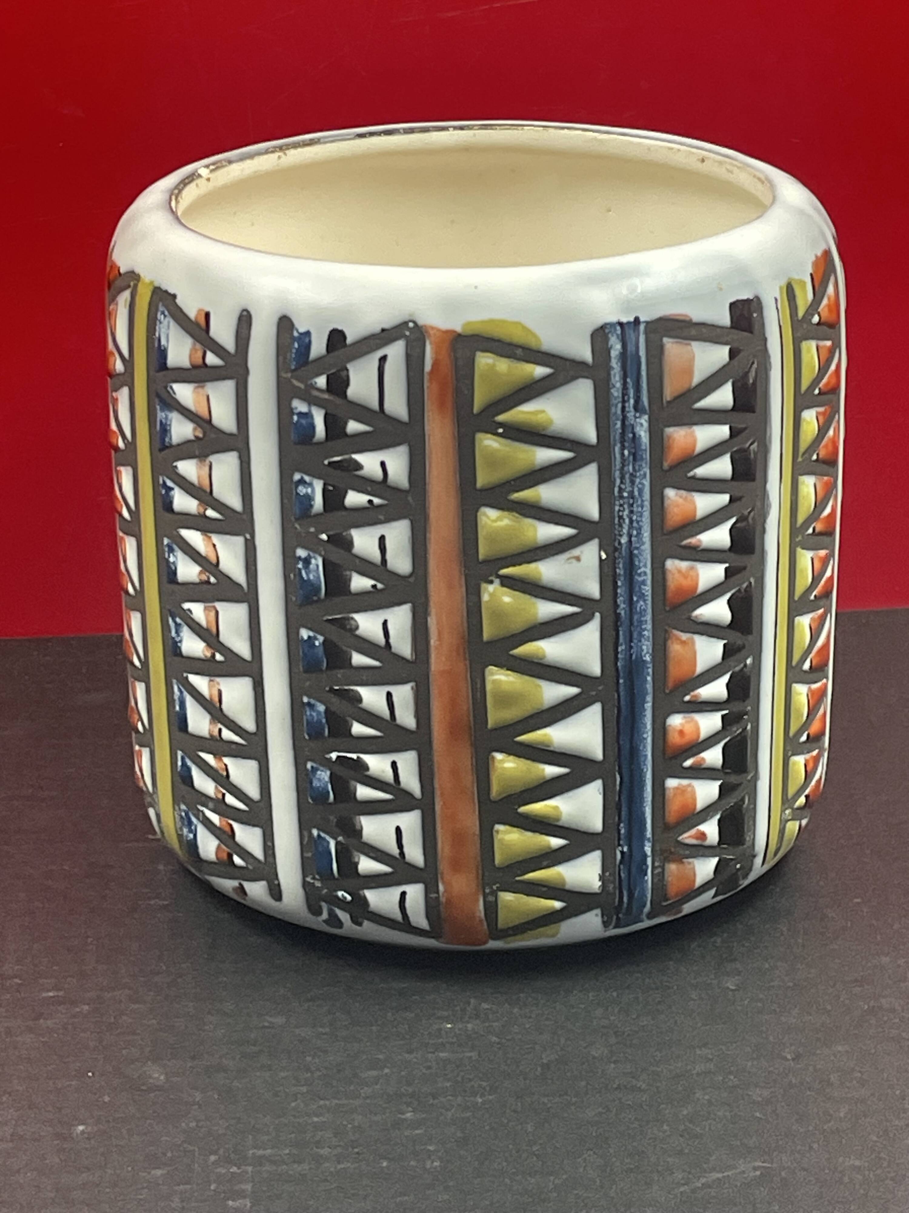 Contemporary ceramic, Cache pot, vase Roger Capron Vallauris