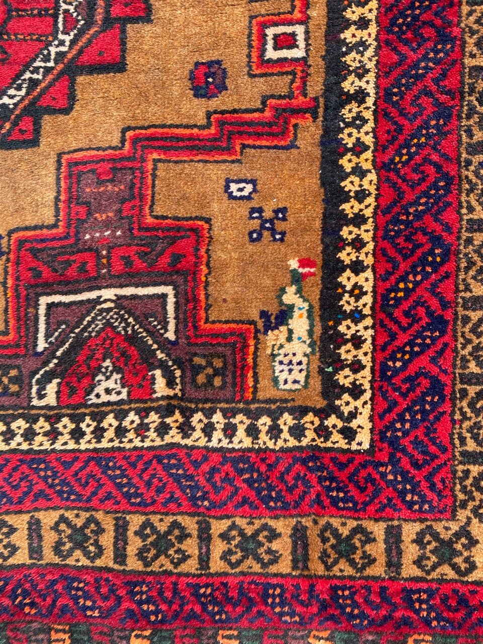 Old carpet turkmen belutch 100x186 cm