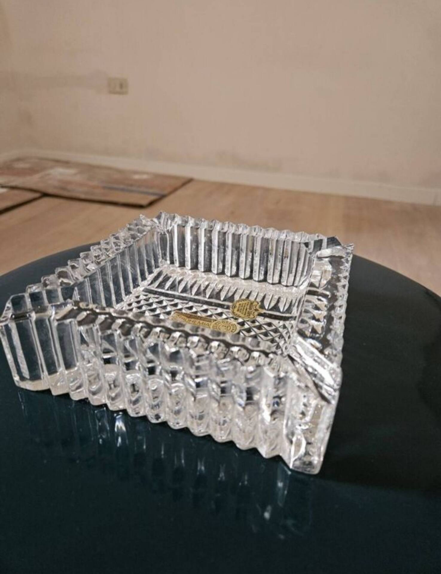 Bohémian crystal ashtray