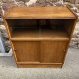 Oak Library 1960-70s French Design shop window industrial Art Deco