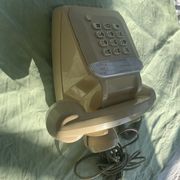 Telephone in Bakelite ecru beige with keys socotel s63 vintage 1981