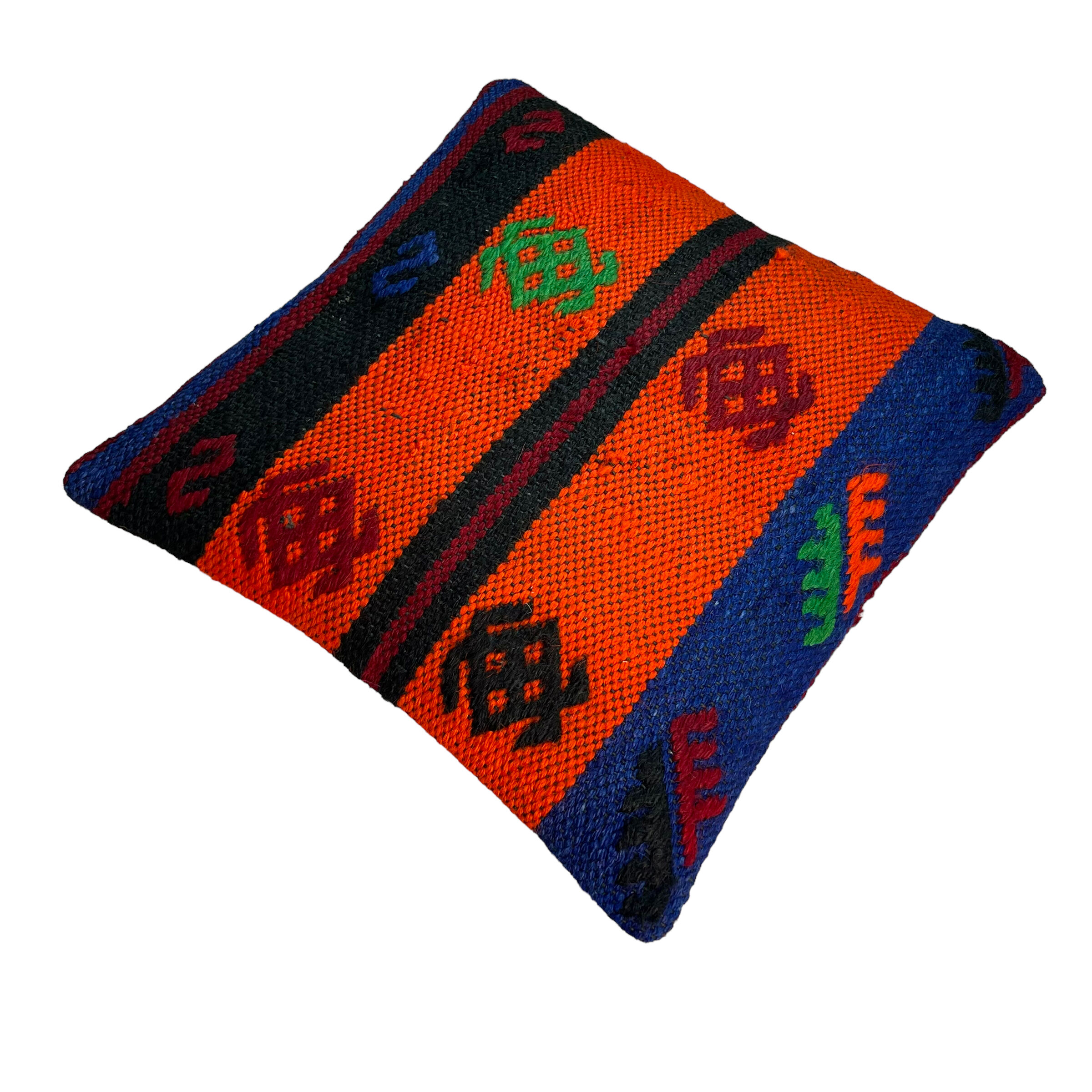 Vintage turkish kilim cushion cover 40 x 40 cm