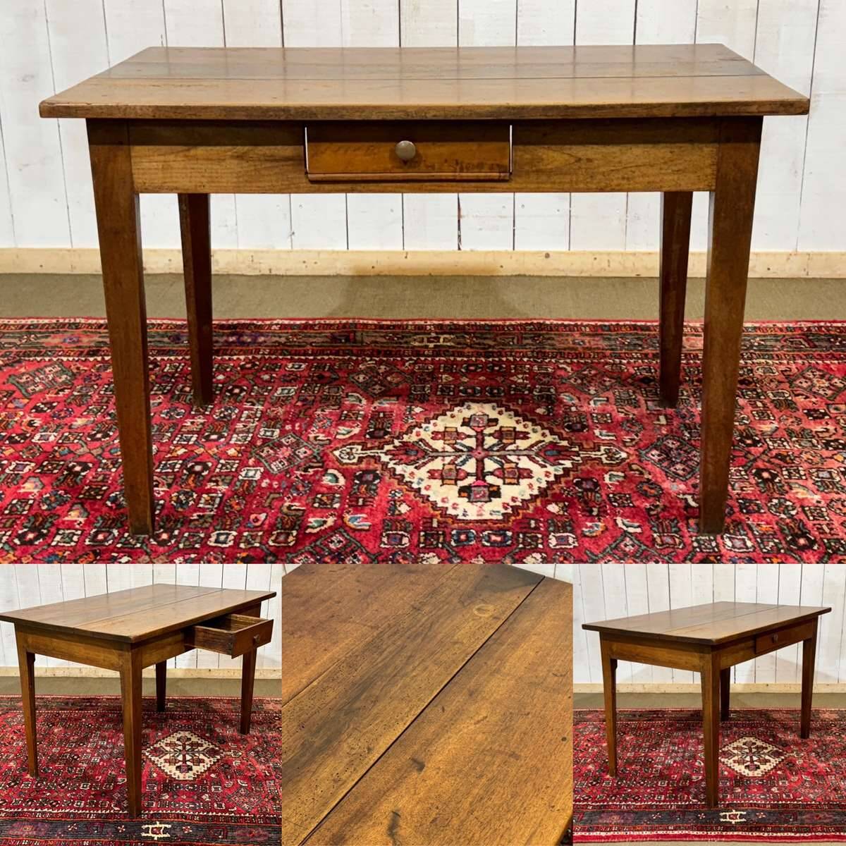 Table bureau en noyer XIXème
