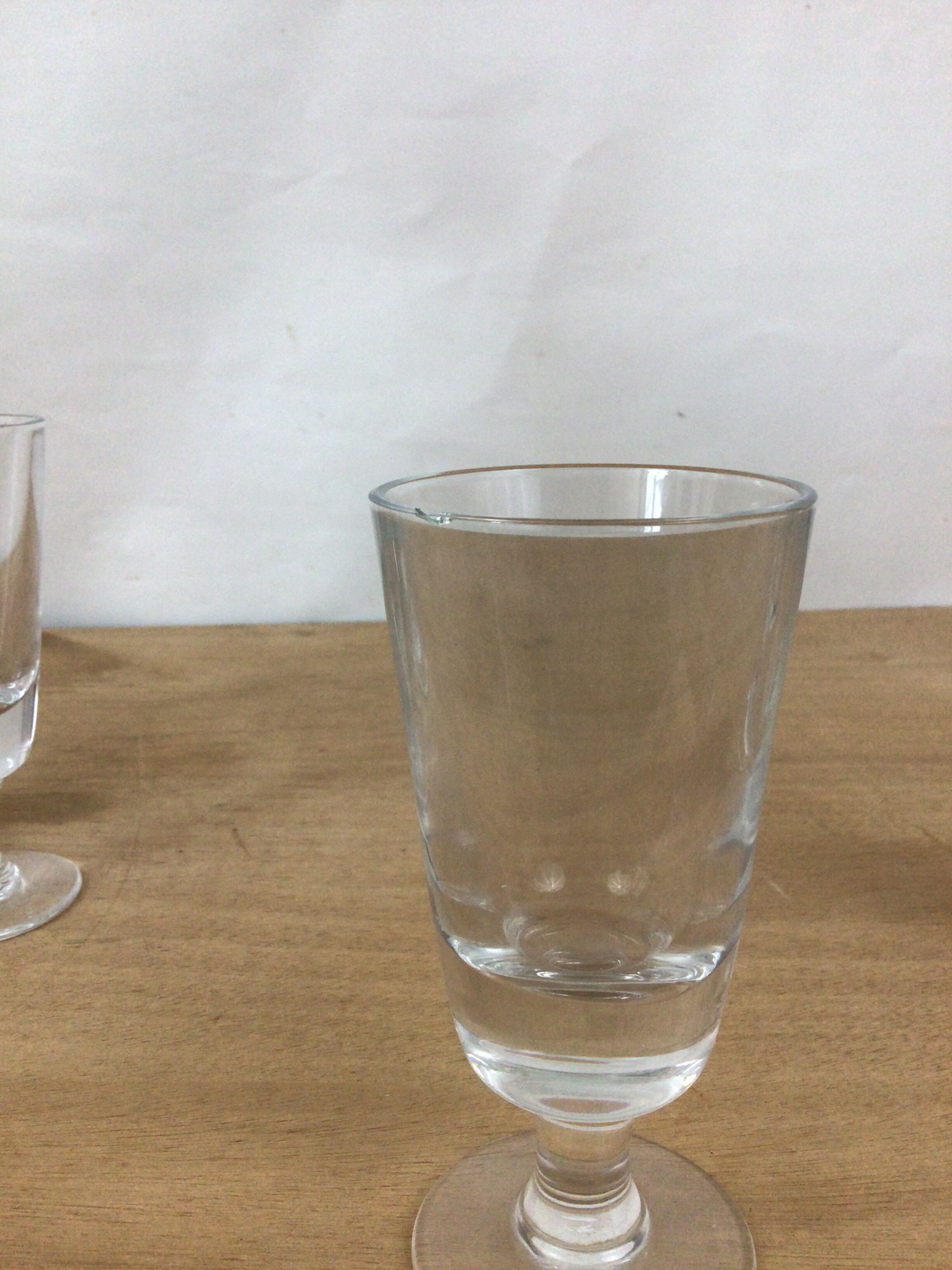 Set of 6 thick old glasses