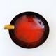 Enameled ashtray, vintage enamel bowl, mid century bar accessories.