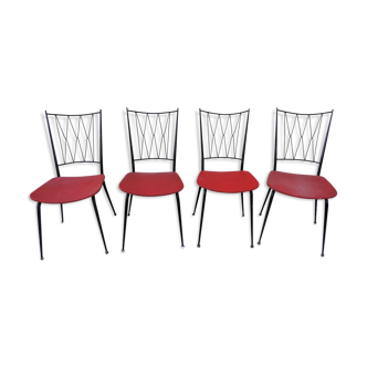 Four chairs metal 1960