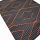 Modern geometric blue kilim rug handwoven flatwoven wool area rug- 122x183cm