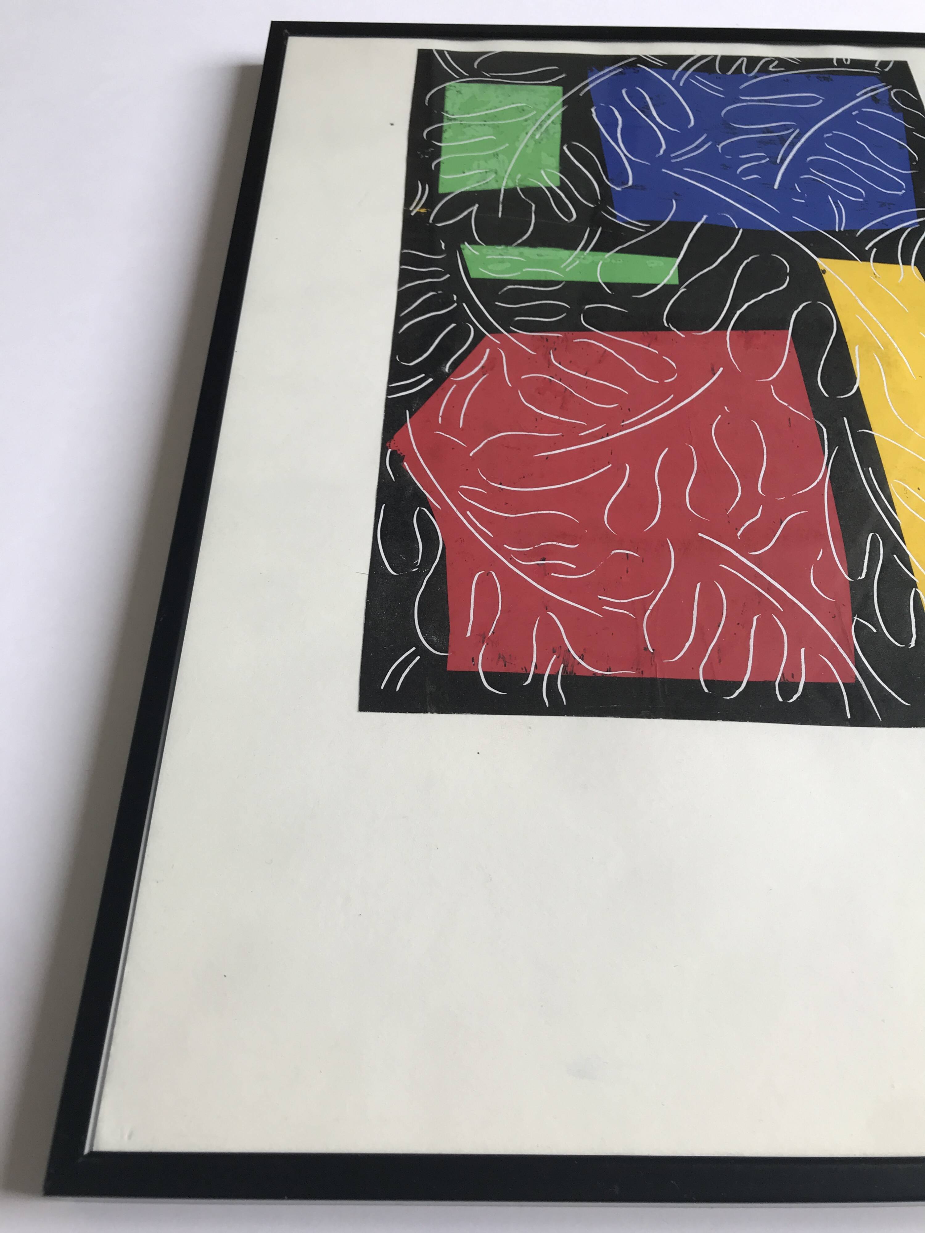 Elie Dayan, Untitled (Vegetal Pattern 1). Mixed media on paper.