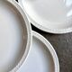6 assiettes à dessert en faïence blanche
