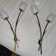 Paire appliques vintage Lunel roseaux 1960