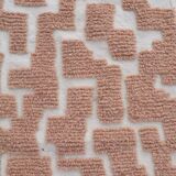 Dark beige Berber hallway rug with modern reliefs