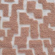 Dark beige Berber hallway rug with modern reliefs