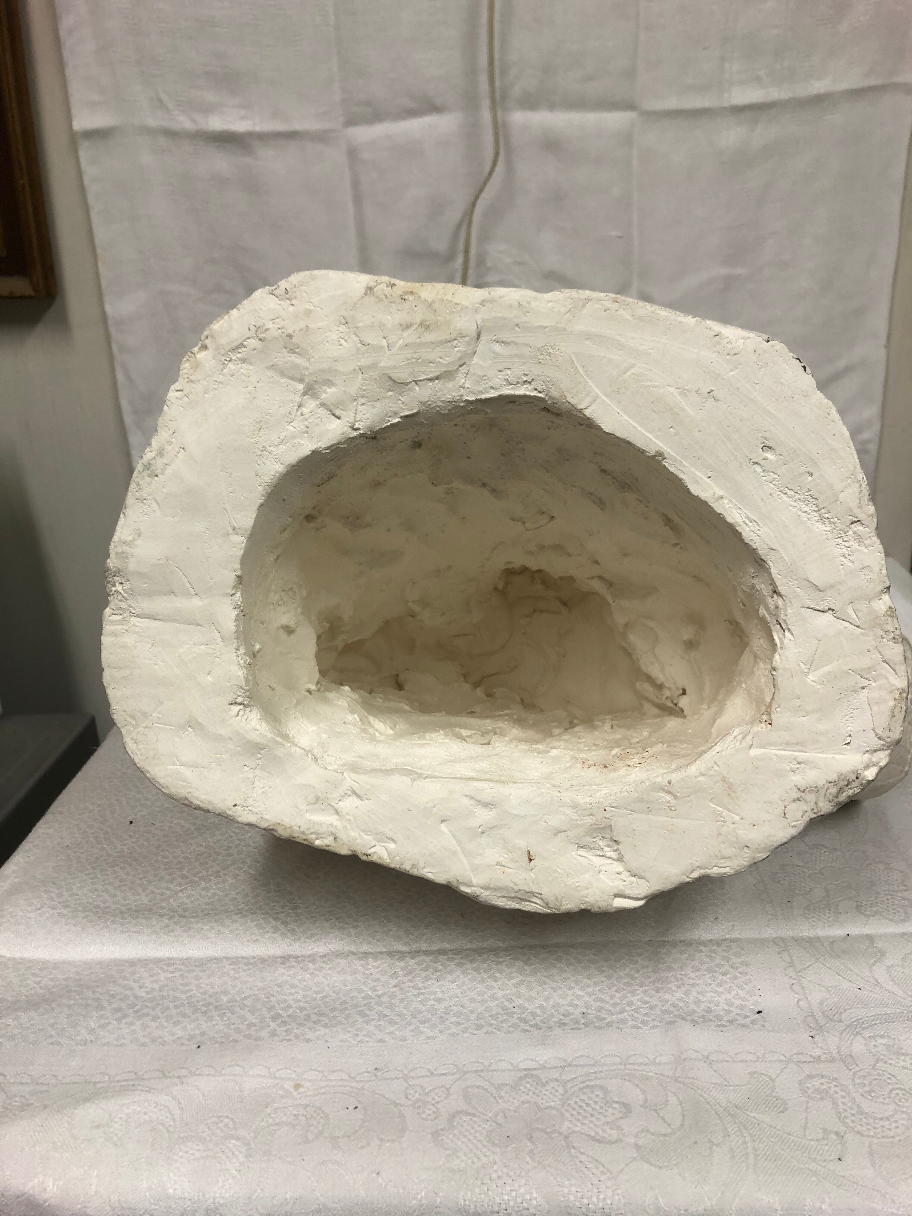 statue bust bearded man in plaster