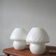 Vintage Italian Mushroom Table Lamp, 1970s set of 2