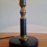 Great lamp to ask  brass, leather and paper 1950